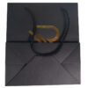 Bronzing Luxurious Black 150gsm Customized Paper Shopping Gift Bag - Image 6