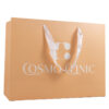 Orange 120gsm Customized Printed White Cardboard Paper Shopping Bag
