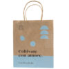 Two Colors 100gsm Personal Customized Printed Kraft Paper Shopping Bag - Image 5