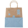 Two Colors 100gsm Personal Customized Printed Kraft Paper Shopping Bag - Image 4