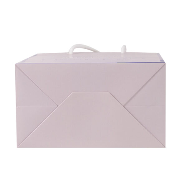 Lavender OEM White Cardboard 120gsm Customized Printed Gift Paper Bag - Image 5