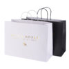 Black and white adhesive rope kraft paper bag