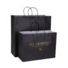 Black and white adhesive rope kraft paper bag - Image 2