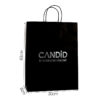 Black silver embossed three-dimensional letter gift paper bag - Image 4