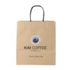 Two designs of white adhesive rope kraft paper coffee bag