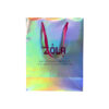 Surface reflective drawstring fashionable white cardboard tote bag - Image 3