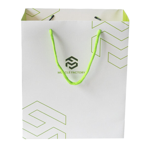 Double Color Splicing Customized Gift Paper Bag - Image 2