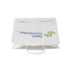 White simple adhesive tape printed gift paper bag - Image 2