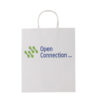 White simple adhesive tape printed gift paper bag - Image 3