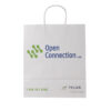 White simple adhesive tape printed gift paper bag - Image 4