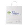 White simple adhesive tape printed gift paper bag - Image 5