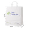 White simple adhesive tape printed gift paper bag - Image 6