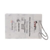 White patterned printed drawstring gift paper bag - Image 3