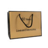 Customized Orange Cardboard Gift Shopping Paper Tote Bags With Logo - Image 4