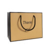 Customized Orange Cardboard Gift Shopping Paper Tote Bags With Logo