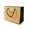 Customized Orange Cardboard Gift Shopping Paper Tote Bags With Logo - Image 2