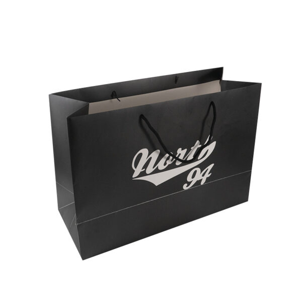 Customized black Cardboard Gift Shopping Paper Tote Bags With Logo - Image 7