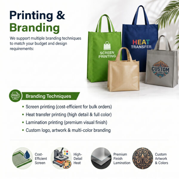 Custom Non-Woven Bags for Business Branding & Wholesale Supply