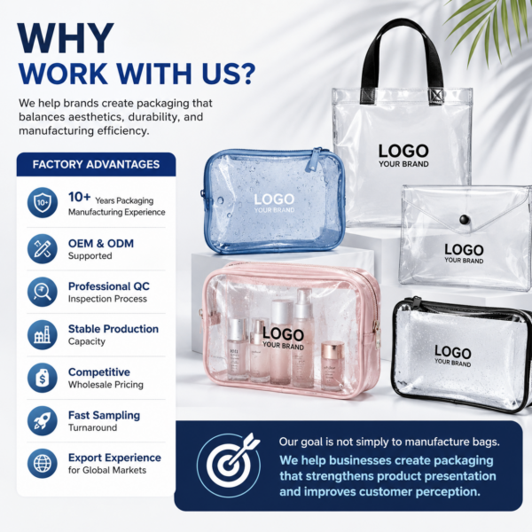 Custom PVC Bags for Retail, Cosmetic & Promotional Packaging