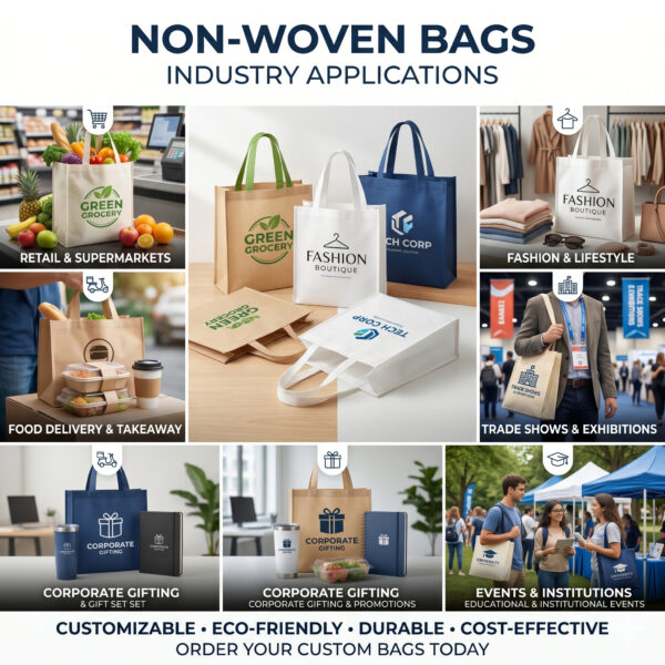 Custom Non-Woven Bags for Business Branding & Wholesale Supply
